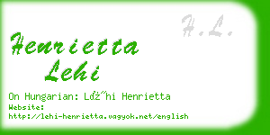 henrietta lehi business card